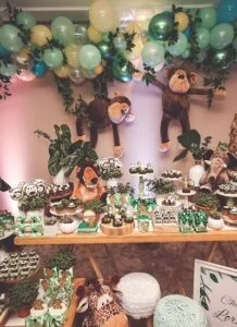 Anniversaire sur le theme de la jungle